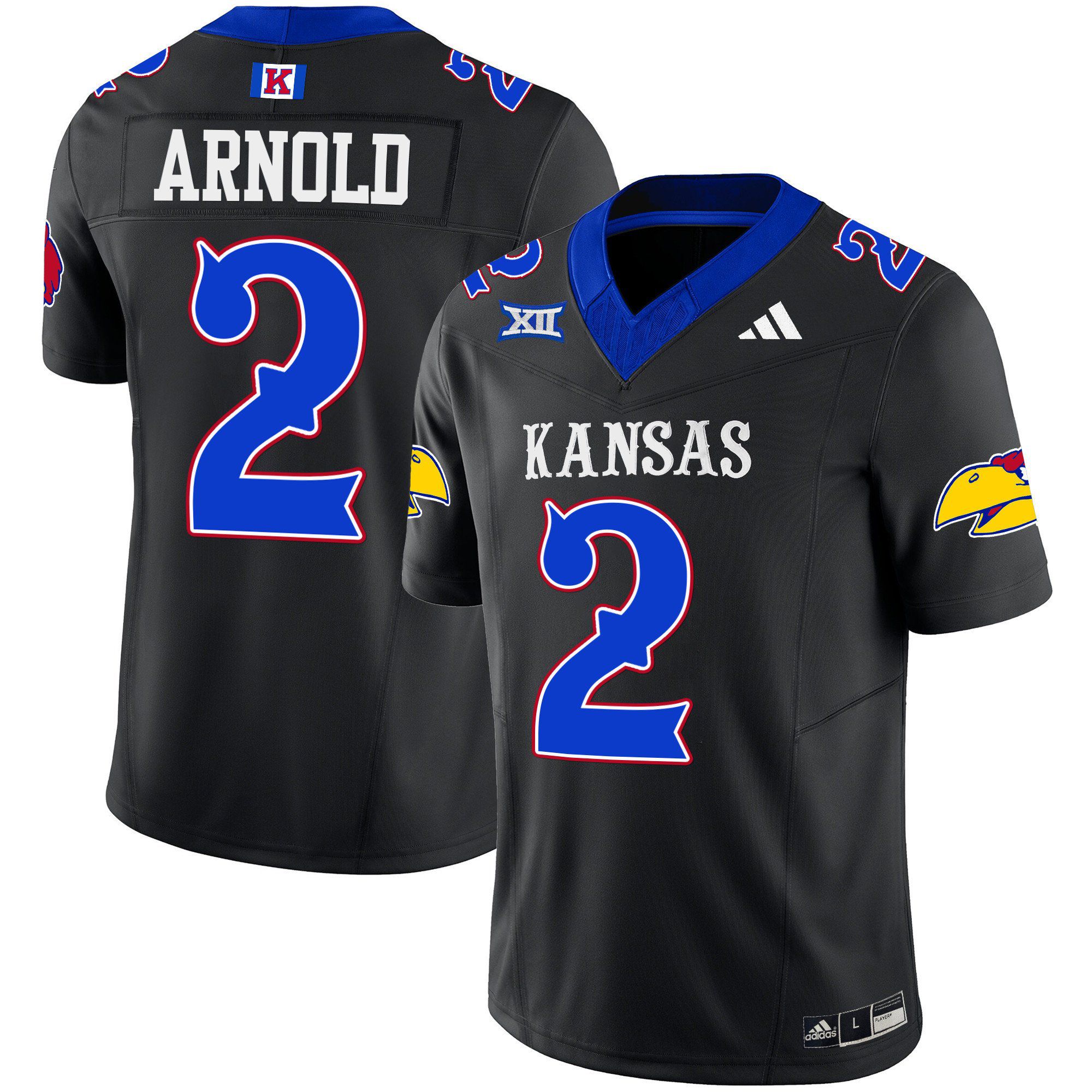 Men Kansas Jayhawks #2 Arnold Black 2024 Blackhawk Vapor Limited NCAA Jersey->indianapolis colts->NFL Jersey